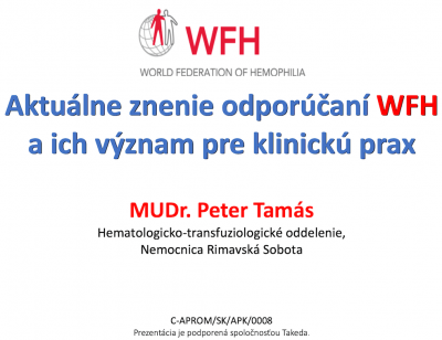 MUDr. Peter Tamás: Aktuálne znenie odporúčaní WFH a ich význam pre klinickú prax